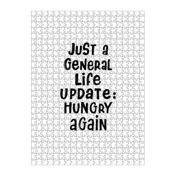 Puzzle Ravensburger "Life Update" artboxONE - Typografie,Essen & Trinken,Schwarzweiß,Lustig