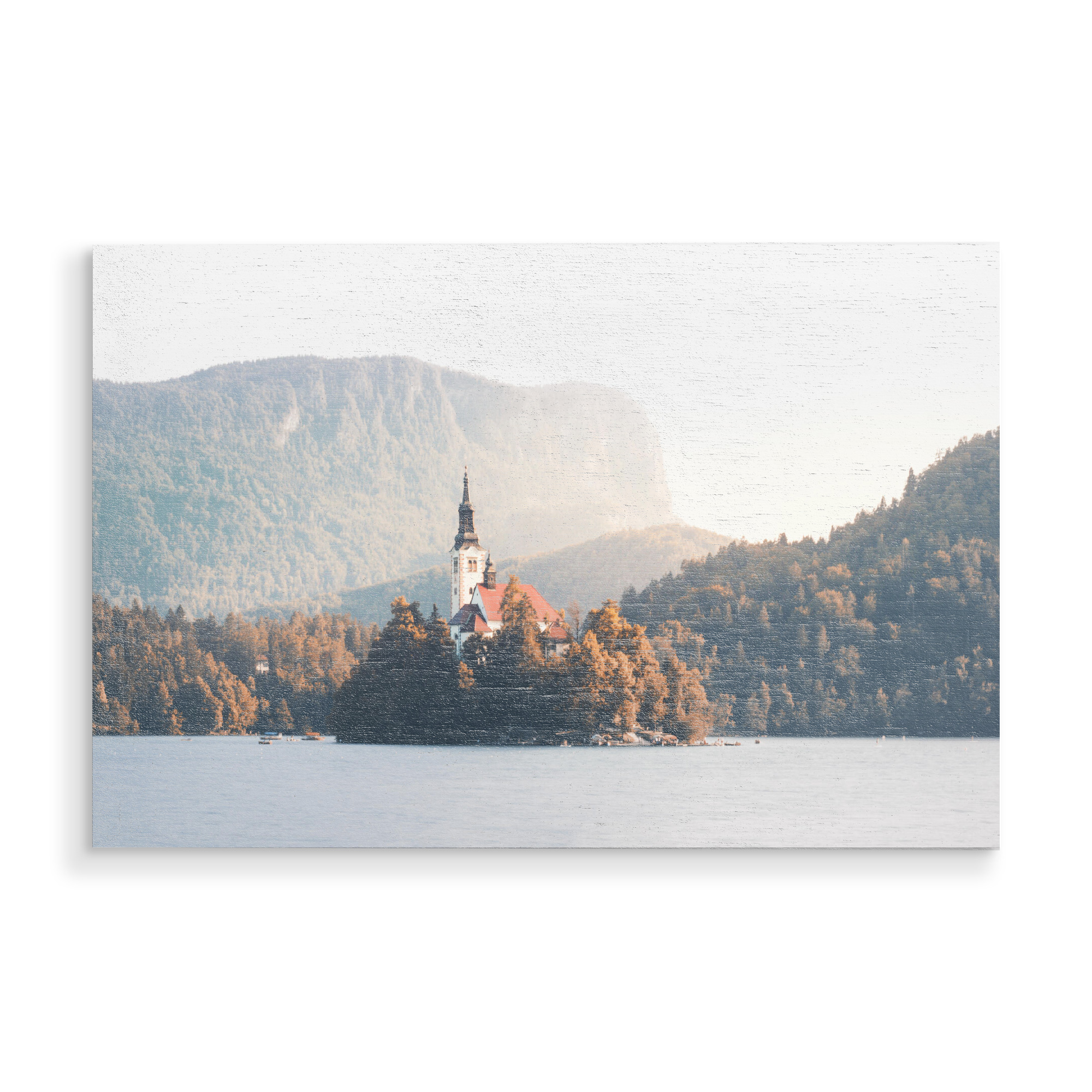 Holzbild "Sunrise on the Lake" artboxONE - Natur,Reise,Architektur
