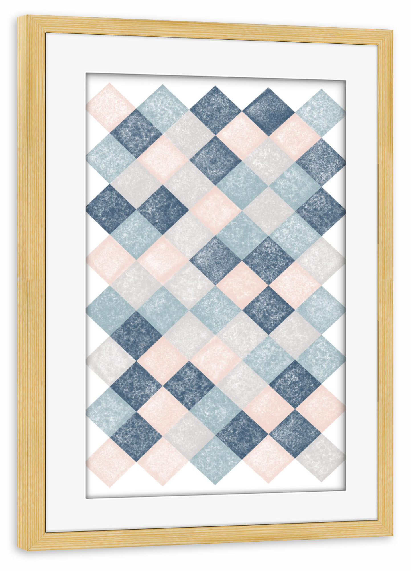 Poster mit Rahmen kiefer "Green and grey pattern" artboxONE - Abstrakt