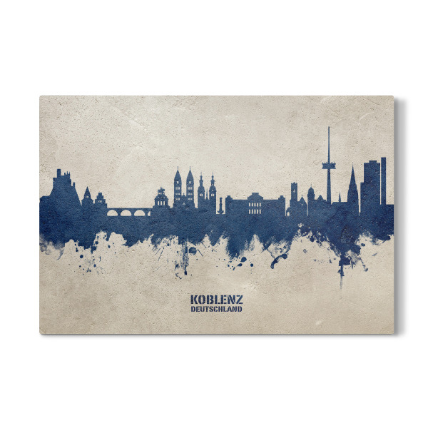 Galerie-Print "Koblenz Germany Skyline PaintBlue" 30x20 cm artboxONE