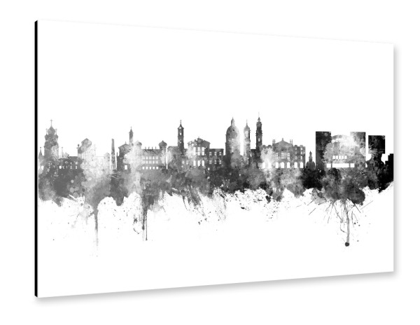 Alu-Dibond "Nice France Skyline Black" 30x20 cm artboxONE