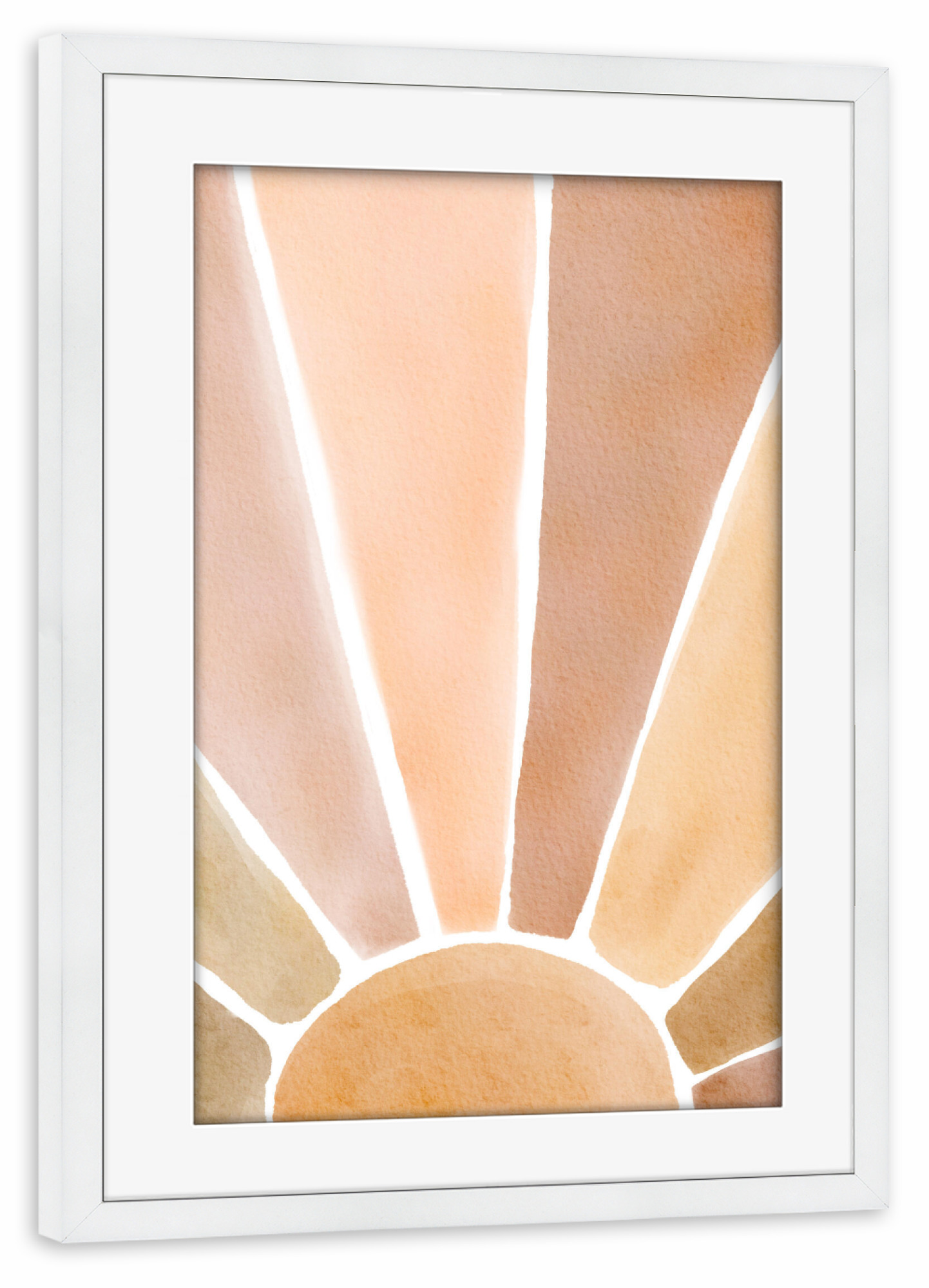 Poster mit Rahmen weiß "Abstract Sunset Painting" artboxONE - Natur,Abstrakt,Geometrie