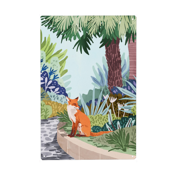 Holzbild "Fox in The Garden | Animals" artboxONE - Natur,Tiere