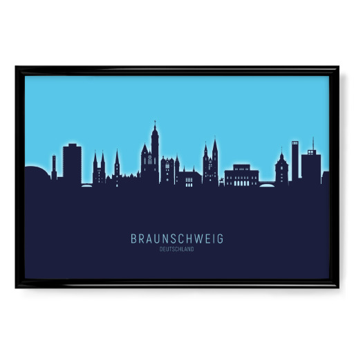 Braunschweig Skyline Glow Blue