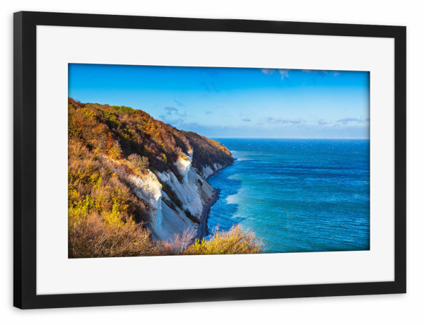 Poster mit Rahmen schwarz "Insel Moen in Dänemark" artboxONE - Natur,Reise,Reise / Strand und Meer,Reise / Länder