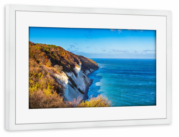 Poster mit Rahmen weiß "Insel Moen in Dänemark" artboxONE - Natur,Reise,Reise / Strand und Meer,Reise / Länder