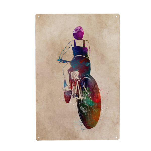 Holzbild "Bicyclist" artboxONE - Reise,Sport,Sport / Motivation