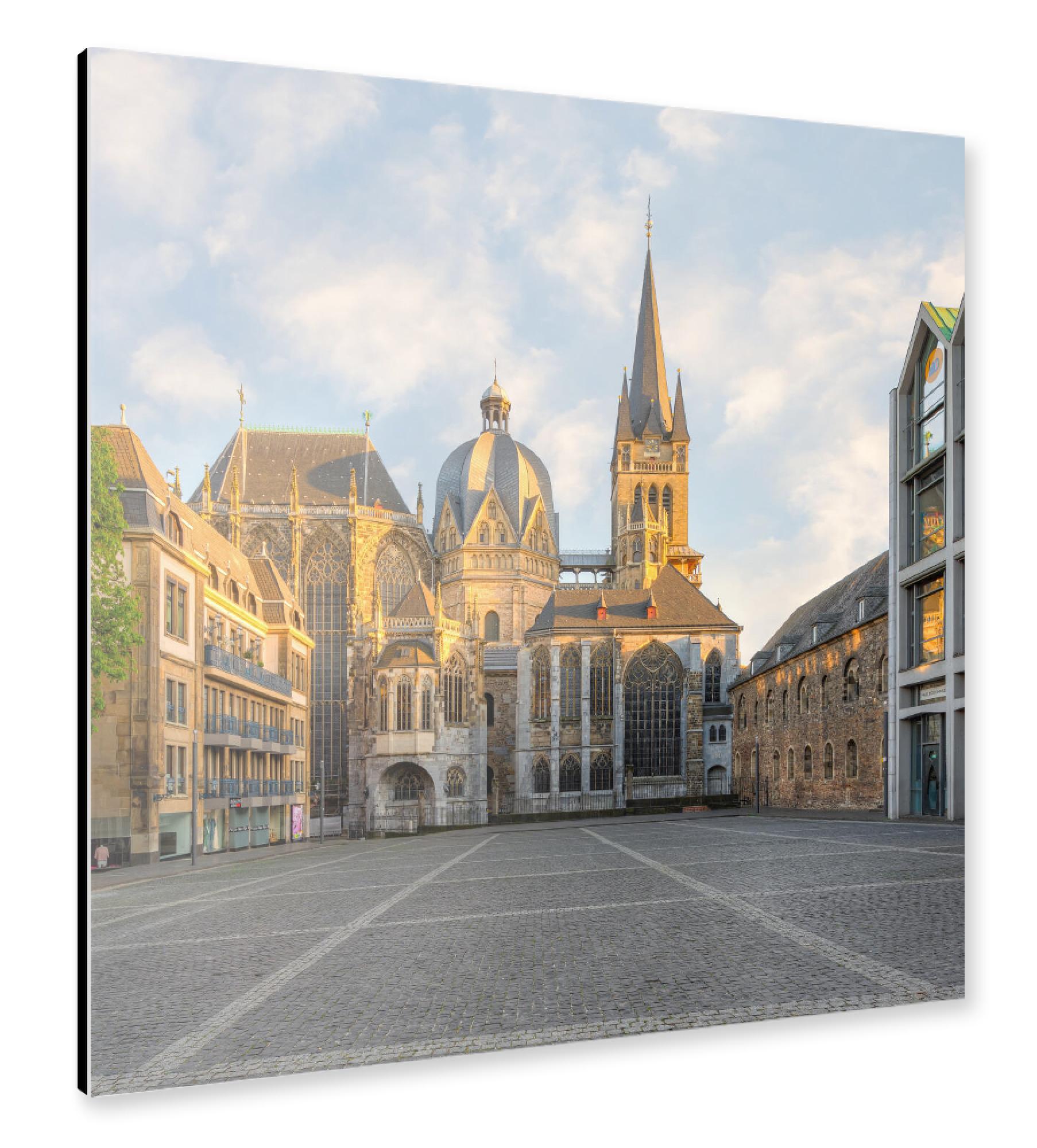 Alu-Dibond "Aachener Dom" 30x30 cm artboxONE