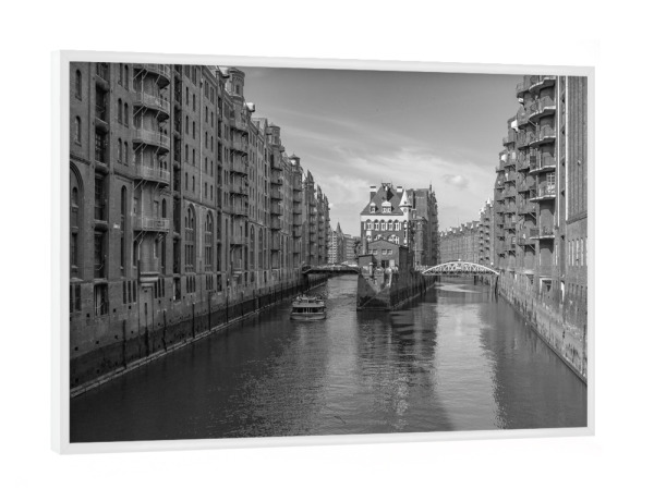 Poster mit weißem Rahmen "Hamburg-Speicherstadt" artboxONE - Städte,Städte / Hamburg,Reise,Architektur