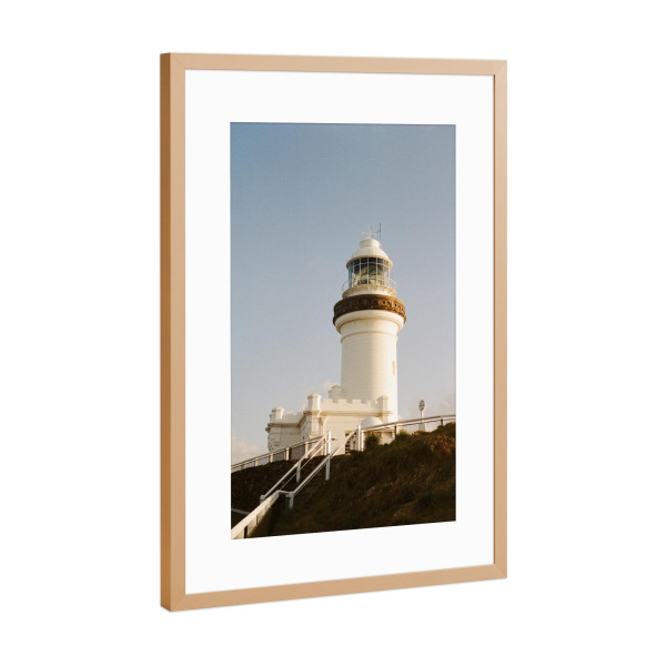 Poster mit Rahmen Kupfer "Byron Bay Lighthouse" artboxONE - Städte,Natur,Reise,Architektur,Reise / Strand und Meer