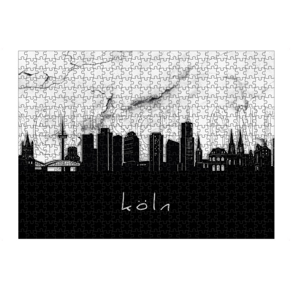 Puzzle Ravensburger "Cologne skyline marble" artboxONE - Städte,Städte / Köln,Reise,Architektur