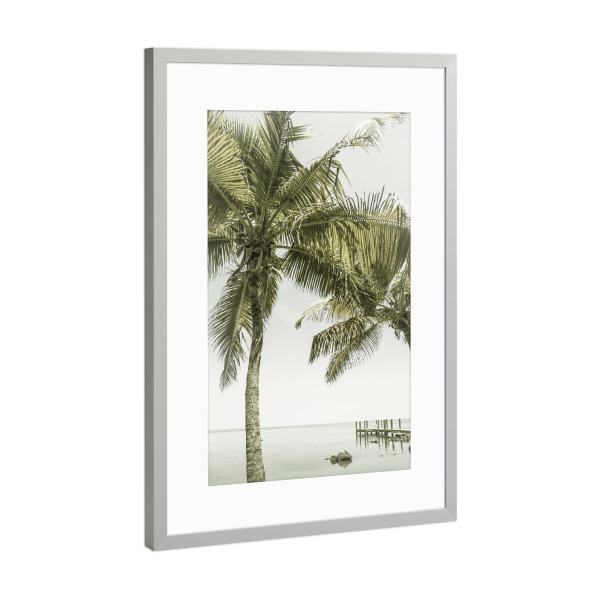 Poster mit Rahmen Silber "Am Meer | Vintage" artboxONE - Natur,Reise / Strand und Meer