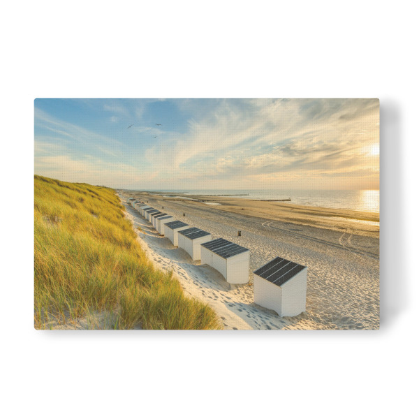Leinwandbild "Strandhäuschen in Domburg" artboxONE - Natur,Reise,Reise / Strand und Meer,Reise / Länder