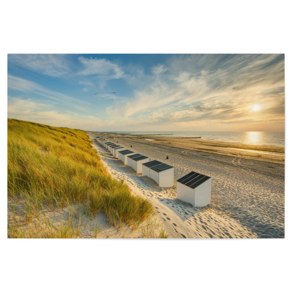 Poster 30x20 cm "Strandhäuschen in Domburg" artboxONE - Natur,Reise,Reise / Strand und Meer,Reise / Länder
