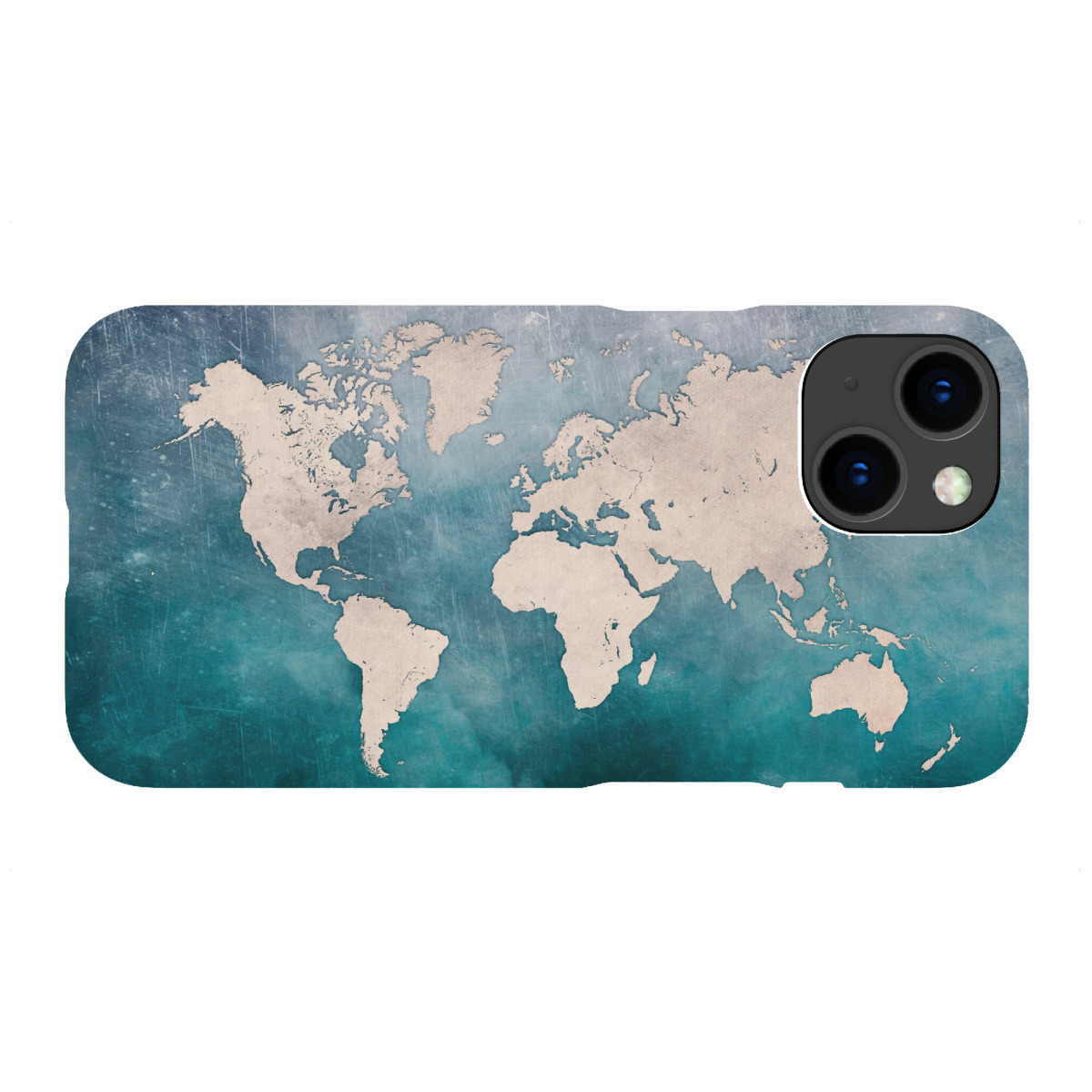"World map light grey blue"für iPhone - Premium-Case Handyhülle artboxONE