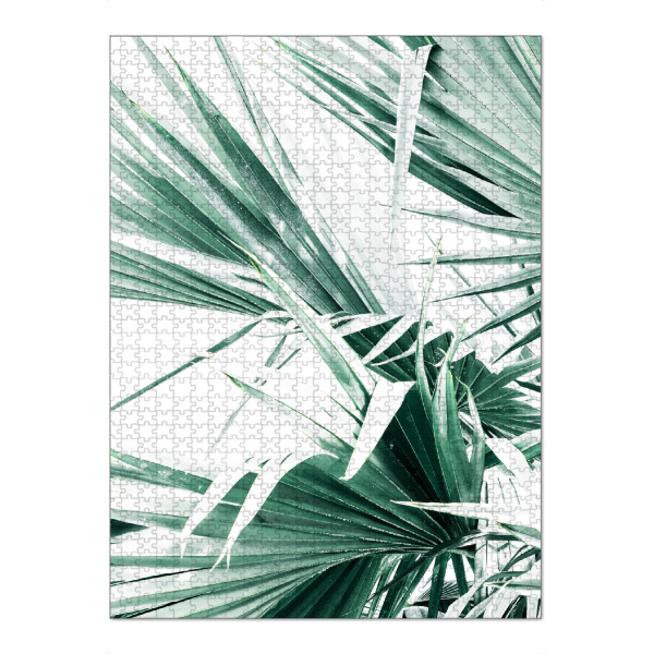 Puzzle Ravensburger "Tropical Green Palm Leaves" artboxONE - Natur,Reise,Floral,Reise / Strand und Meer