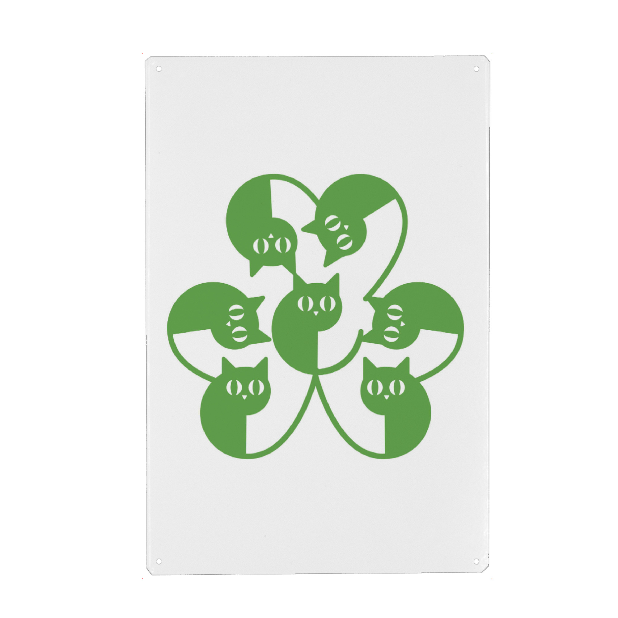 Metall Poster "Lucky Cat - Catrock" artboxONE - Tiere - St patricks day,Irish,Cats,Shamrock,Katze,Abstract,Abstrakt,Animal,Tier,Usa,Glück,Luck
