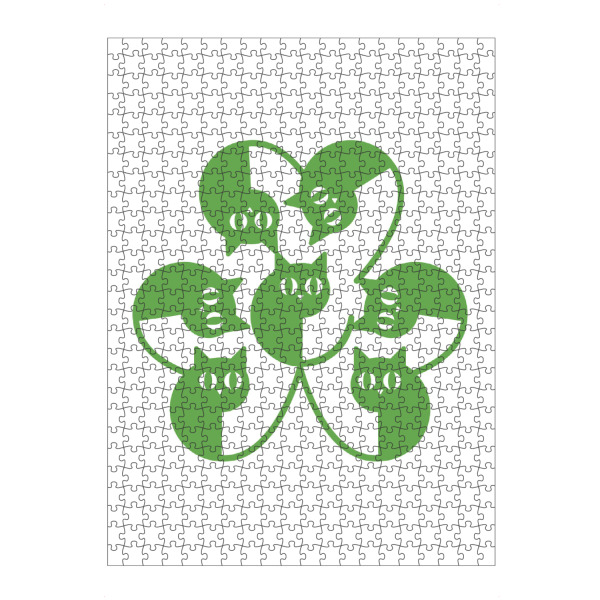 Puzzle Ravensburger "Lucky Cat - Catrock" artboxONE - Tiere - St patricks day,Irish,Cats,Shamrock,Katze,Abstract,Abstrakt,Animal,Tier,Usa,Glück,Luck