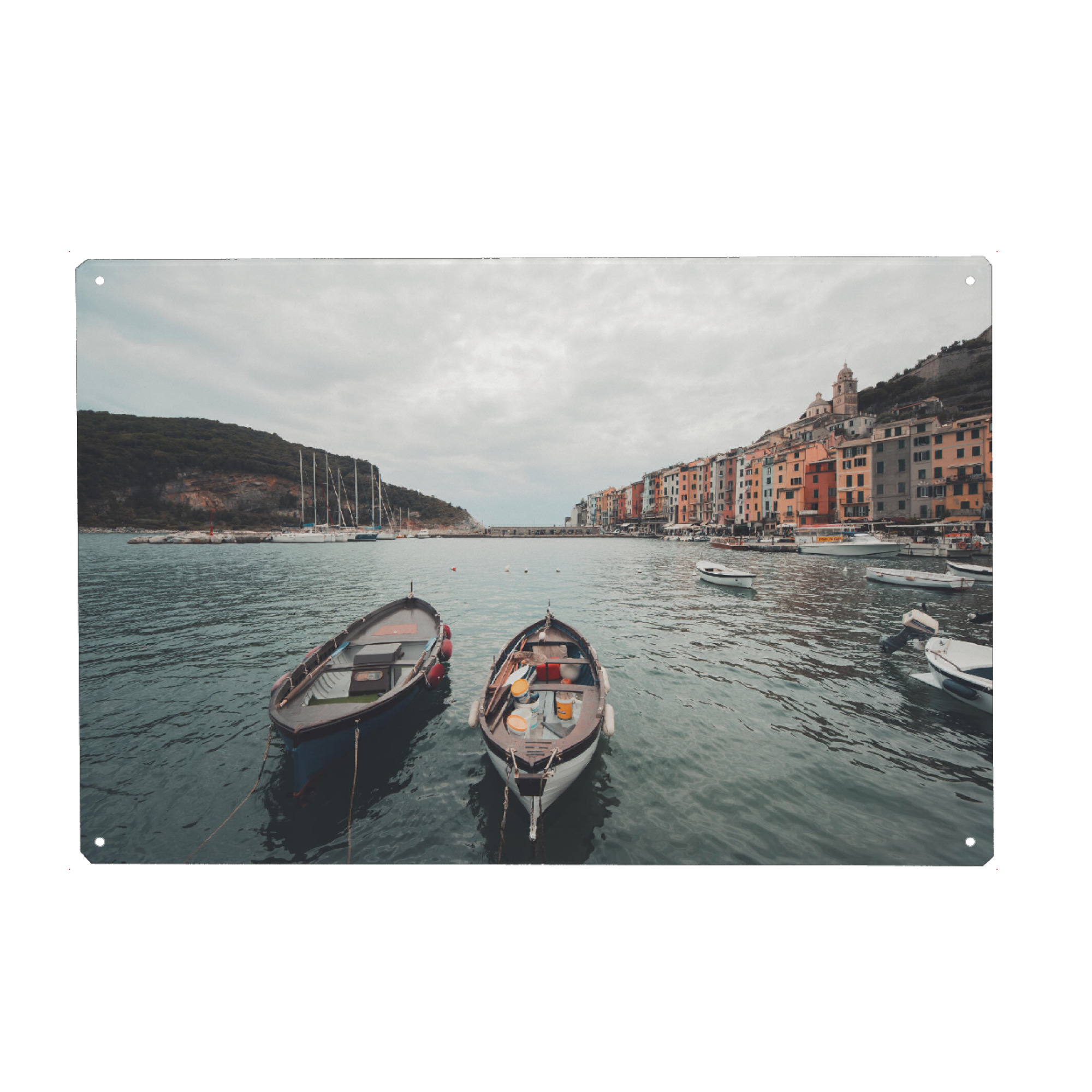 Metall Poster "Boats on the Water" artboxONE - Natur,Reise