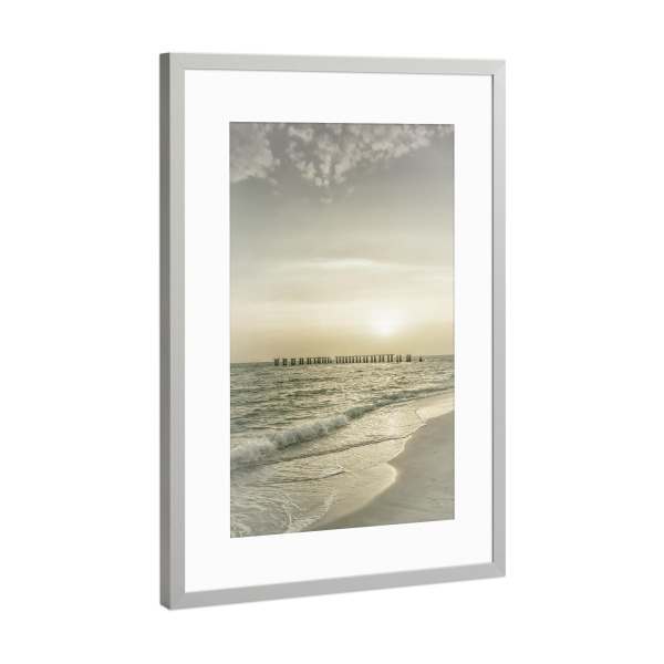 Poster mit Rahmen Silber "Vintage Sonnenuntergang" artboxONE - Natur,Reise / Strand und Meer