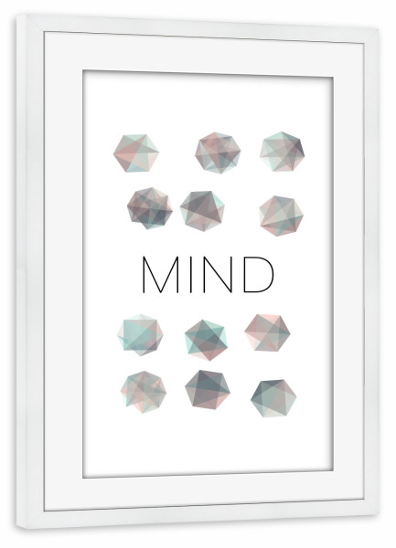 Poster mit Rahmen weiß "Minds" artboxONE - Abstrakt,Menschen