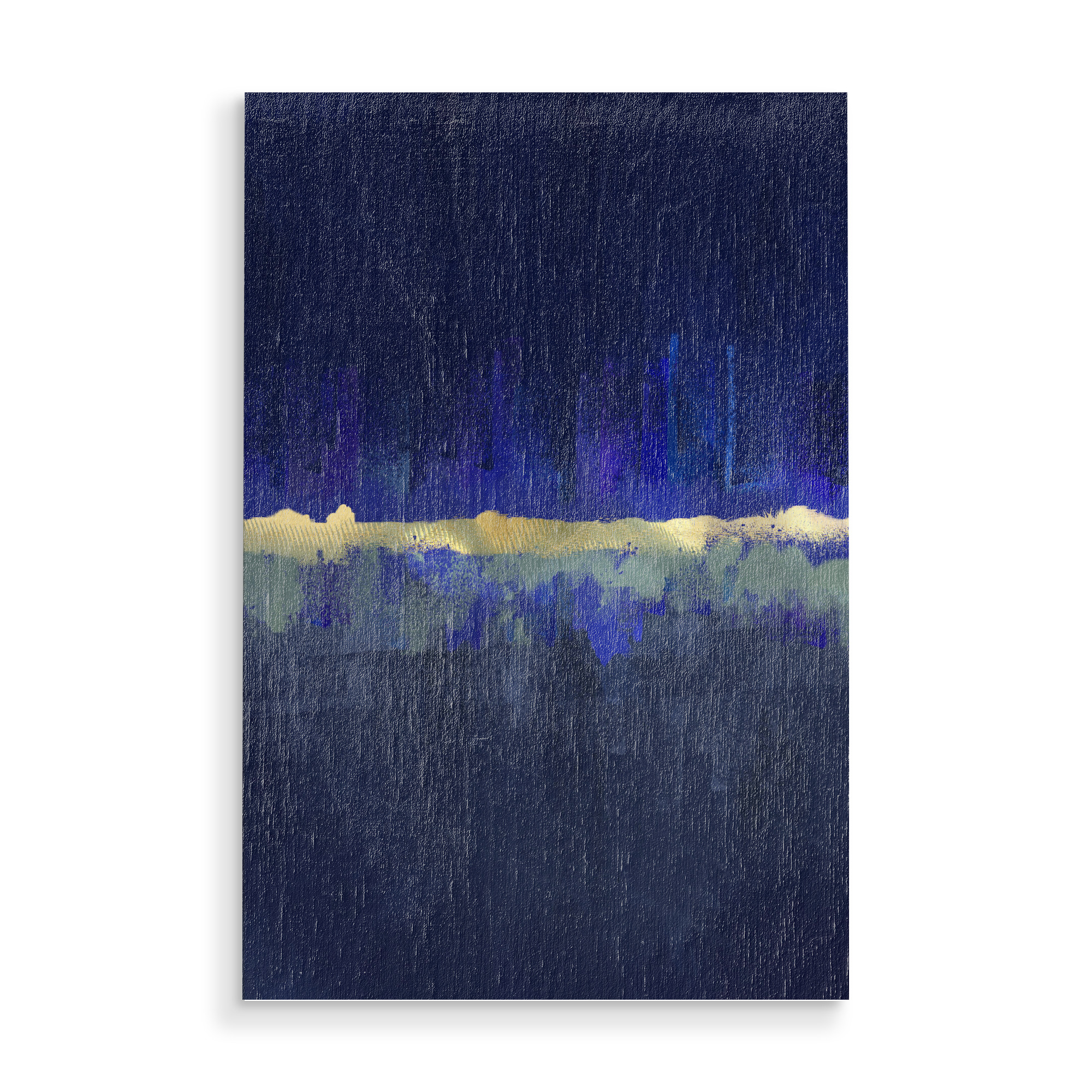 Holzbild "Blau Blau" artboxONE - Abstrakt - Blue,Blau,Abstract,Abstrakt,Gold,Malerei,Painting
