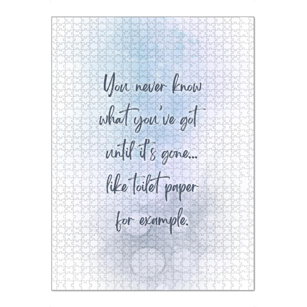 Puzzle Ravensburger "Kostbares Toilettenpapier" artboxONE - Typografie,Lustig