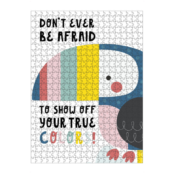artboxONE Puzzle "Your true colors with tukan" artboxONE - Typografie,Für Kinder,Tiere,Lustig