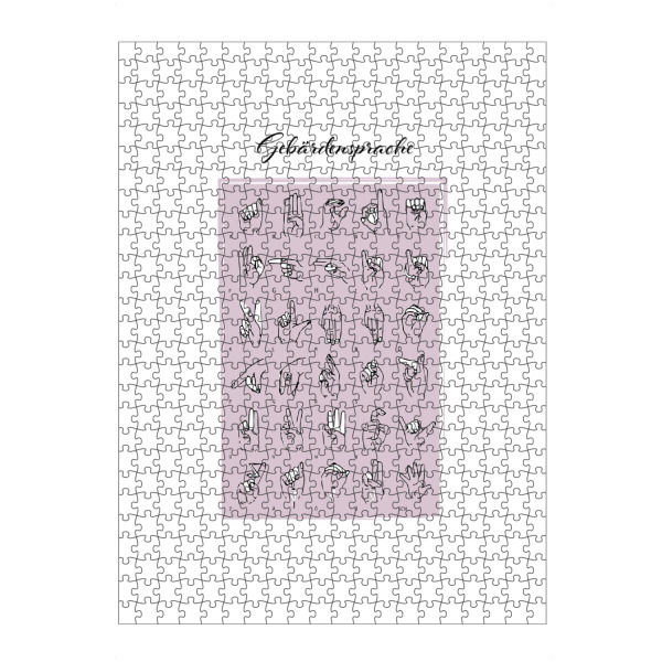 Puzzle Ravensburger "Gebärdensprache" artboxONE - Typografie,Menschen,Buchstaben
