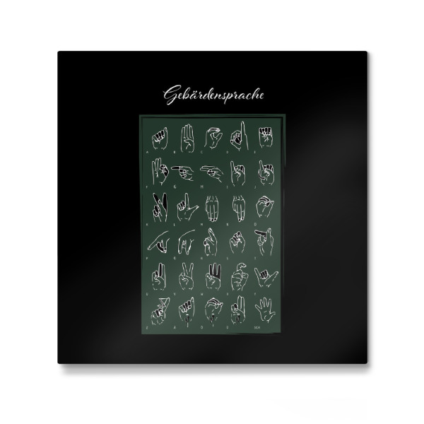 Galerie-Print "Gebärdensprache Alphabet" 30x30 cm artboxONE