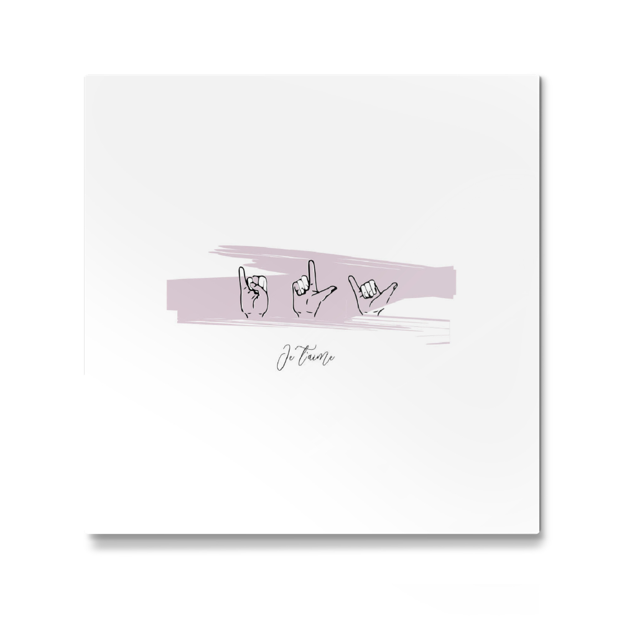 Galerie-Print "Je t'aime - Gebärdensprache" 30x30 cm artboxONE