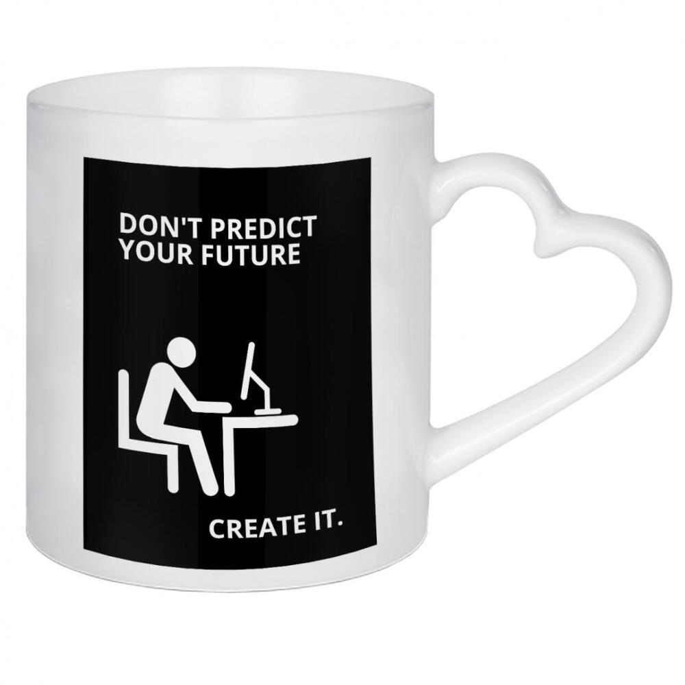 Herztasse "Create your future" artboxONE - Sport / Motivation - Inspiration,Quotes,Motivation,Message,Office decor,Motivational,Create,Future