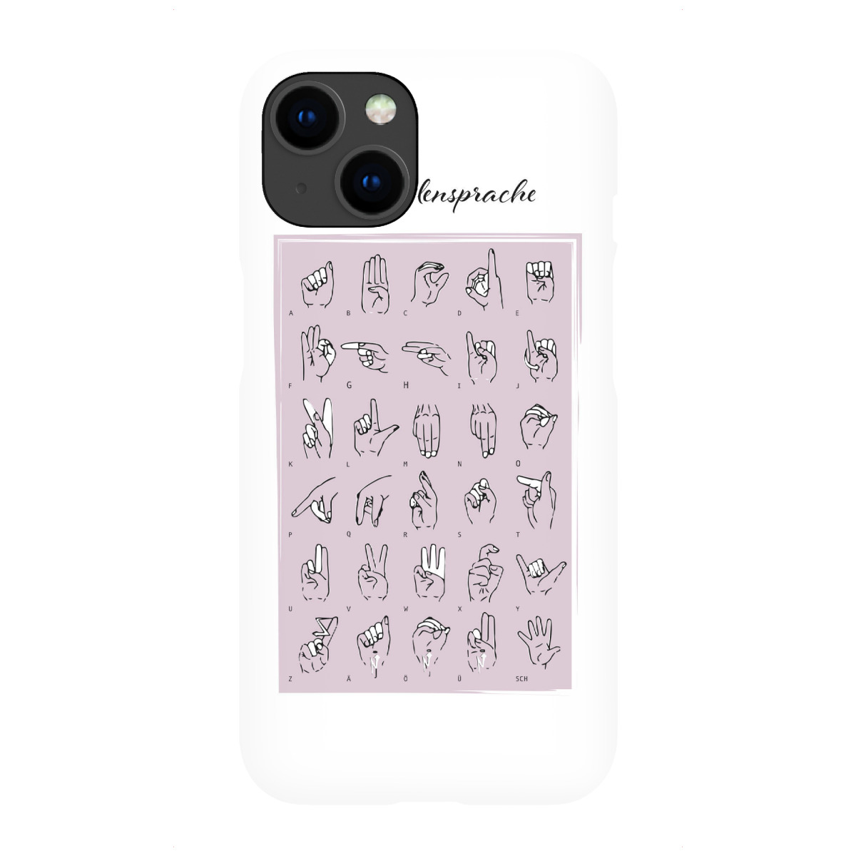 "Gebärdensprache"für iPhone - Premium-Case Handyhülle artboxONE