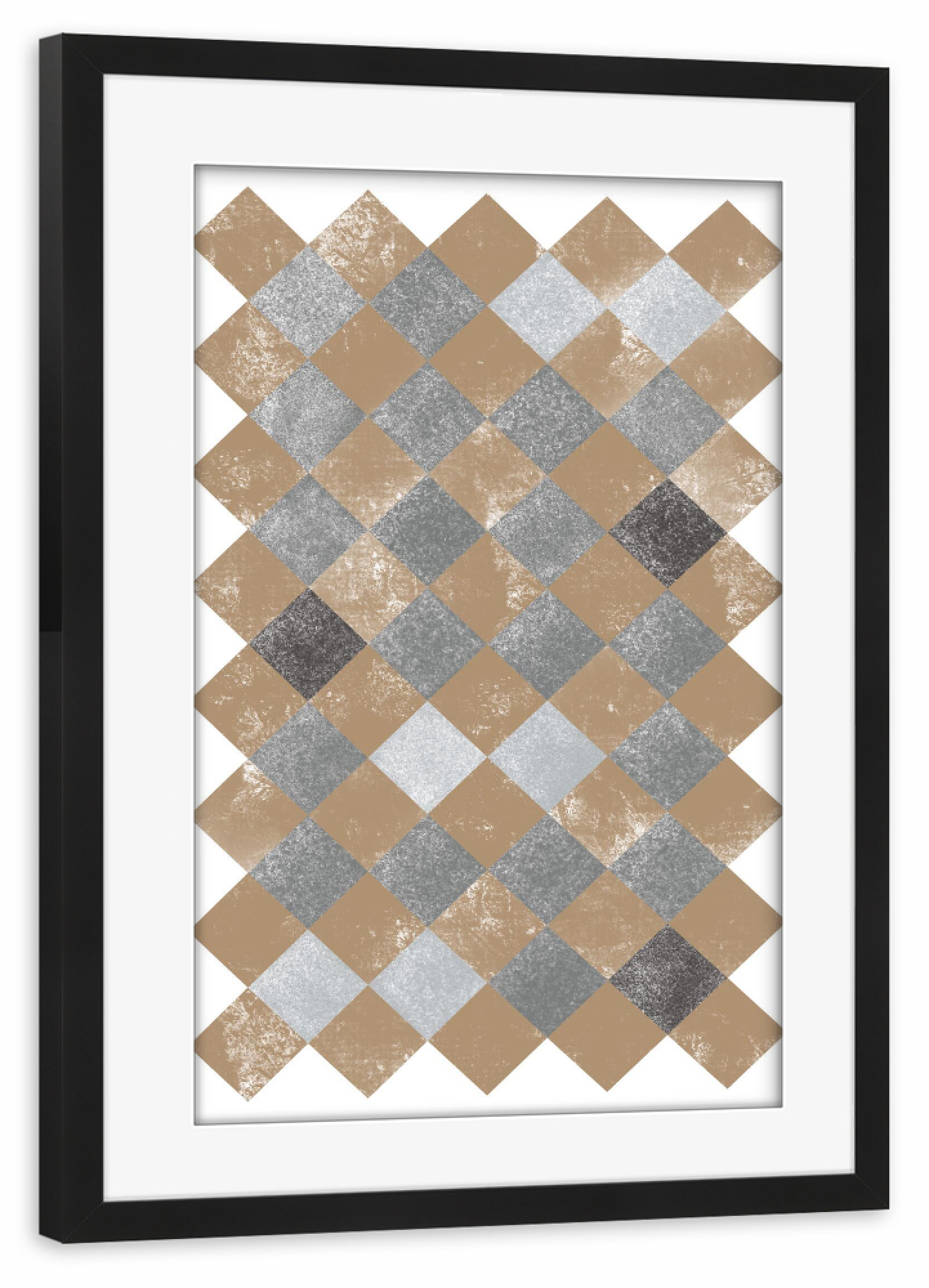 Poster mit Rahmen schwarz "Gold and grey pattern" artboxONE - Abstrakt,Geometrie - Gold,Grey,Black,Minimal,Pattern,Texture,Geometry,Geometrie