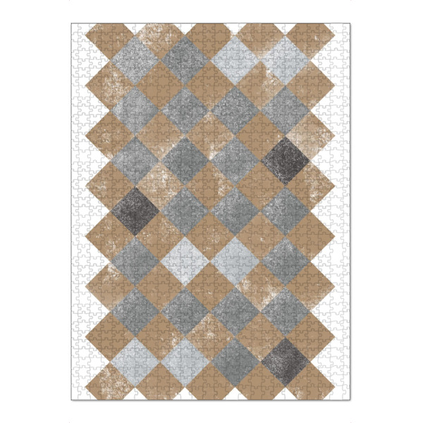 Puzzle Ravensburger "Gold and grey pattern" artboxONE - Abstrakt,Geometrie - Gold,Grey,Black,Minimal,Pattern,Texture,Geometry,Geometrie - Bild gold