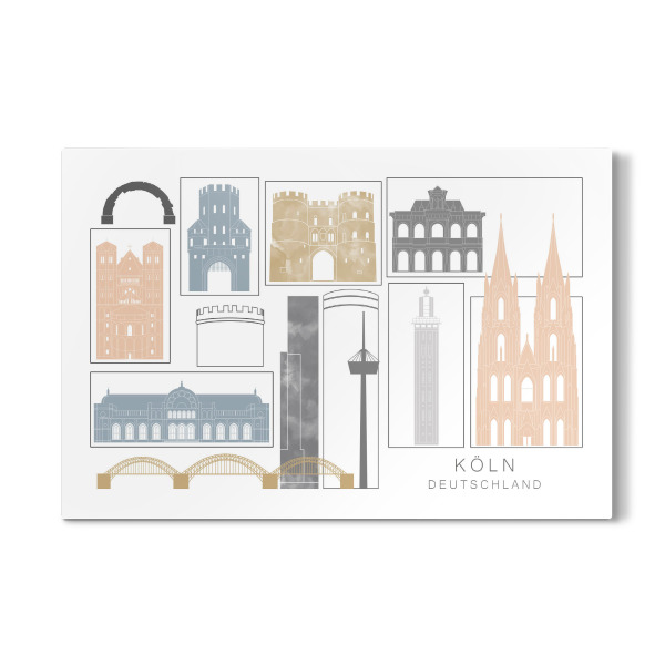 Galerie-Print "Cologne skyline earth" 30x20 cm artboxONE