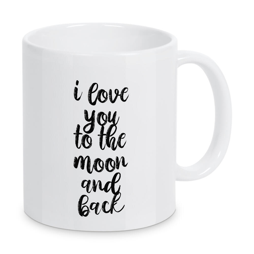 Tasse "I love you" artboxONE - Typografie - I love you to the moon and back,Baby,Child,Children's room decoration,Minimalist