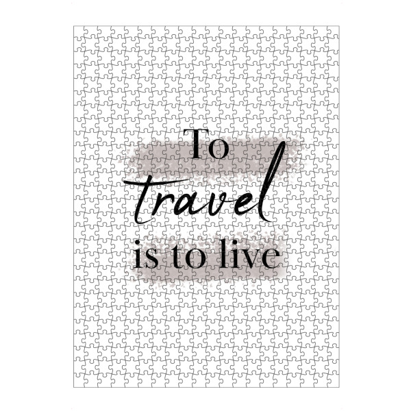 Puzzle Ravensburger "Travel is to live" artboxONE - Typografie,Natur,Reise,Reise / Länder