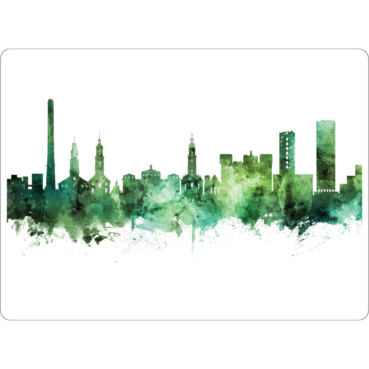 Tischset "Erlangen Germany Skyline Green" artboxONE - Städte