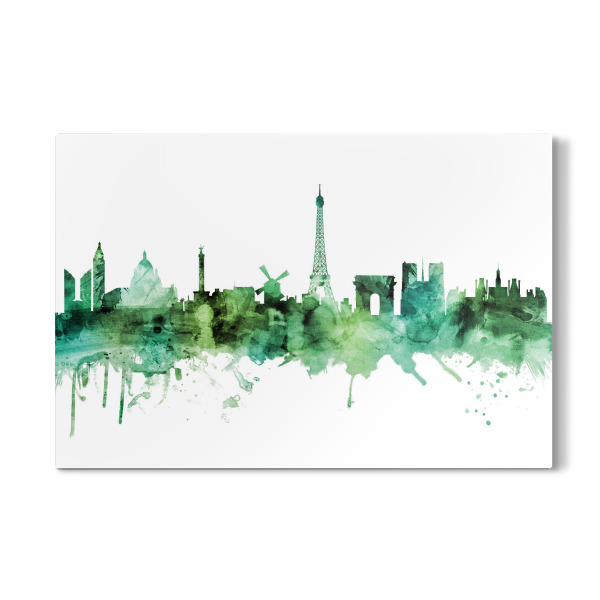 Galerie-Print "Paris France Skyline Green" 30x20 cm artboxONE