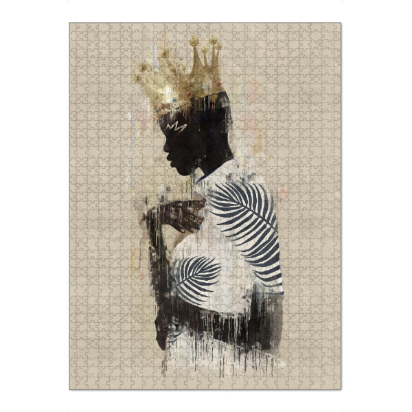 Puzzle Ravensburger "Tropisch Königin" artboxONE - Natur,Menschen - Female,Woman,Frau,Königin,Krone,Abstract,Abstrakt - Bild female