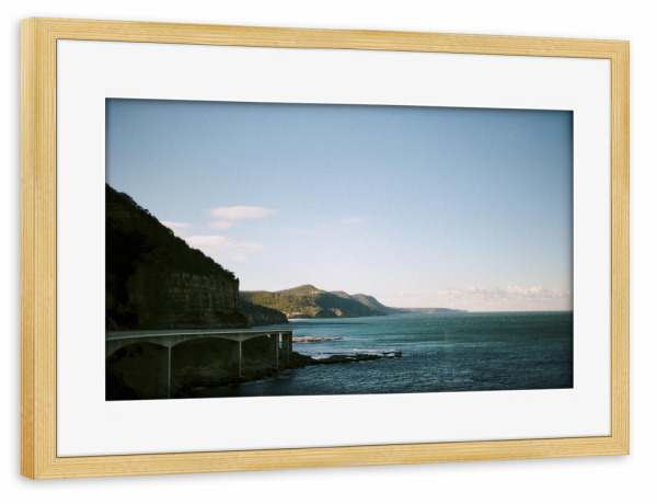 Poster mit Rahmen kiefer "Sea Cliff Bridge" artboxONE - Natur,Reise,Architektur,Reise / Strand und Meer,Städte / Sydney
