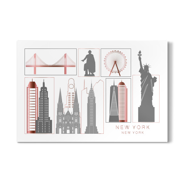 Galerie-Print "New York skyline rosegold" 30x20 cm artboxONE