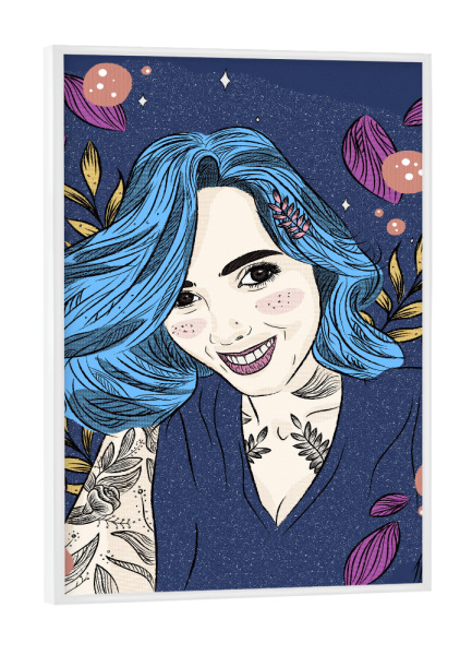 Poster mit weißem Rahmen "Julie Fay" artboxONE - Floral,Menschen,Fashion