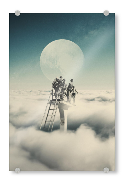 Acrylglasbild "Dive at own risk" artboxONE - Menschen,Sport,Galaxy