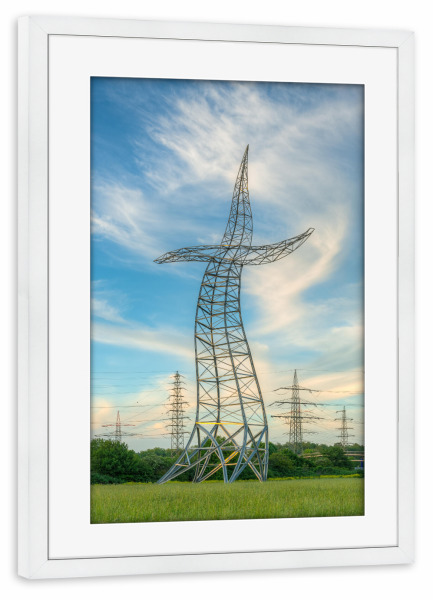 Poster mit Rahmen weiß "Zauberlehrling in Oberhausen" artboxONE - Reise,Architektur,Reise / Länder