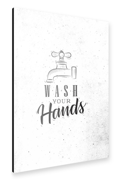 Alu-Dibond "Bathroom faucet graphic" 30x20 cm artboxONE