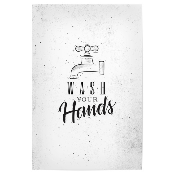 Poster "Bathroom faucet graphic" artboxONE - Typografie,Für Kinder,Für Mama,Für Papa