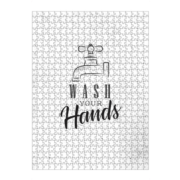 Puzzle Ravensburger "Bathroom faucet graphic" artboxONE - Typografie,Für Kinder,Für Mama,Für Papa