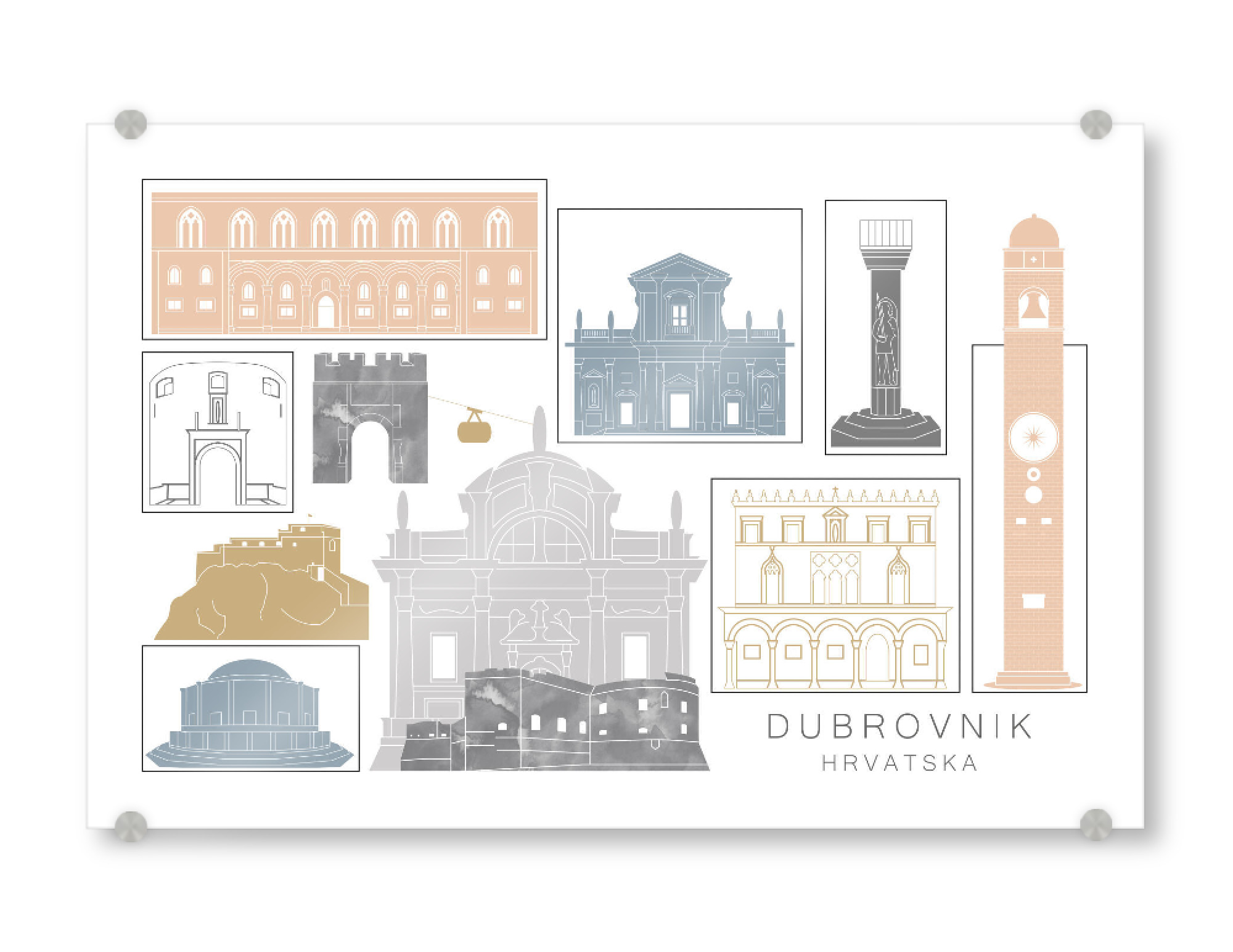 Acrylglasbild "Dubrovnik skyline earth" artboxONE - Städte,Reise,Architektur